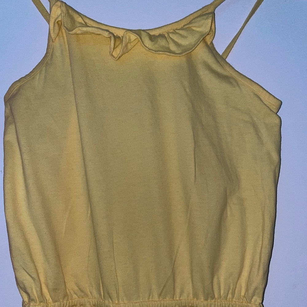 Girls/ Pre-Teens Yellow Jumpsuit